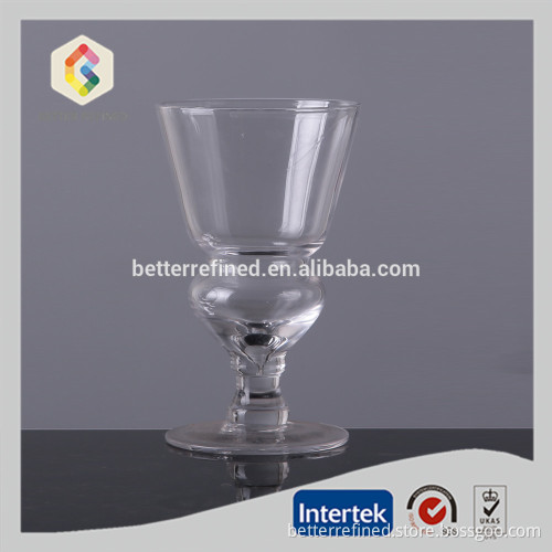 Decorative Trumpet Small Clear Blown Glass Vase